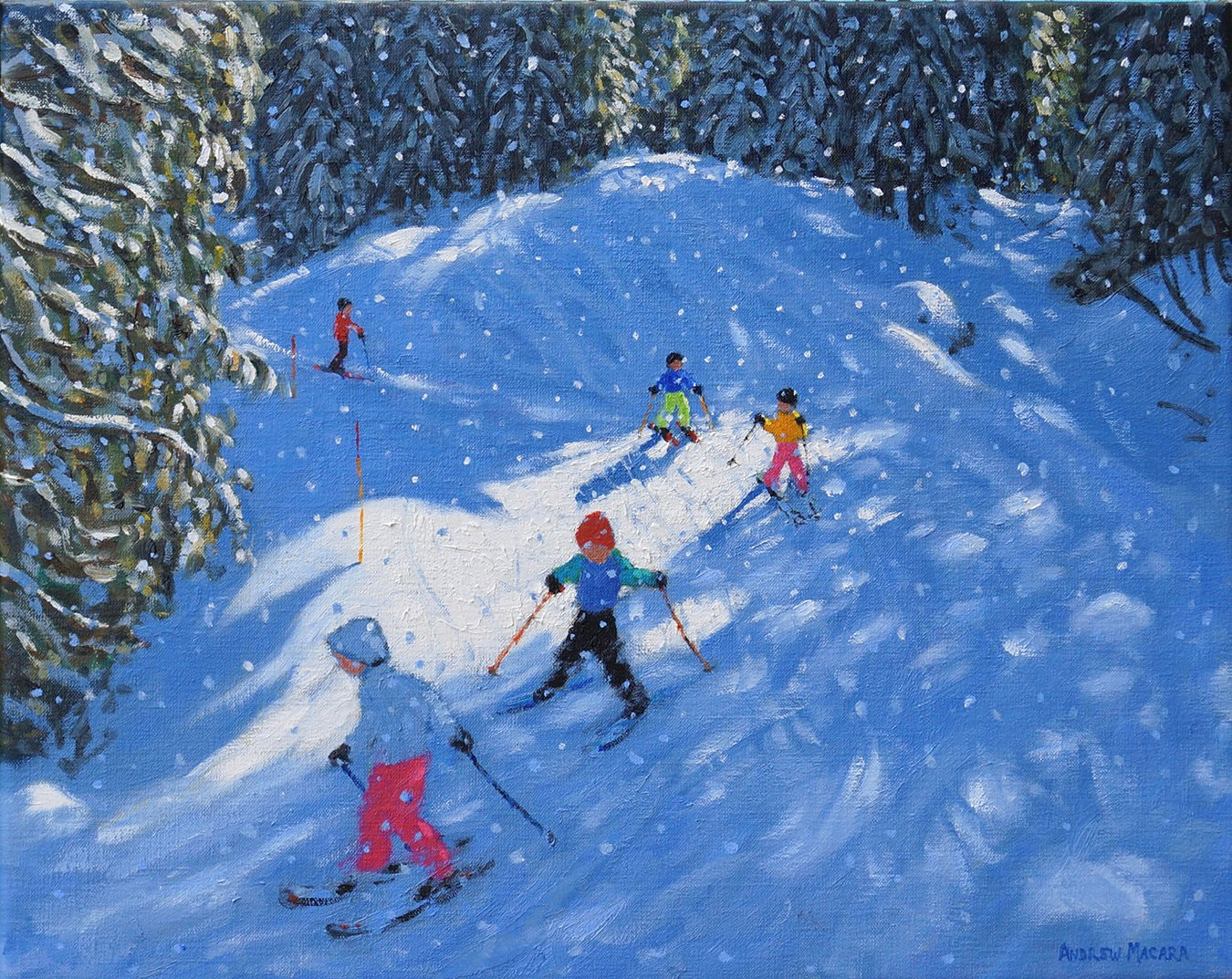 Andrew Macara RBA NEAC, Ski School, Samoens, Grand Massif, France