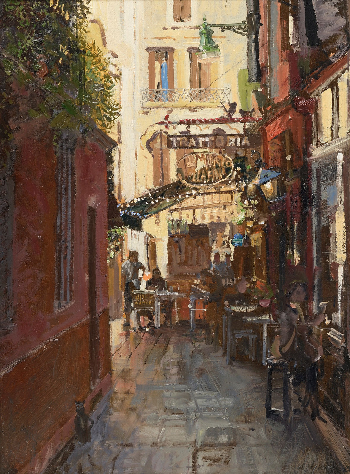 Nick Grove RSMA, Trattoria down the Back Streets