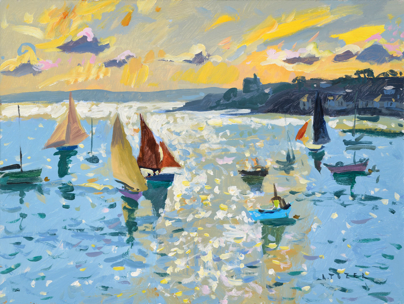 Andrew Tozer, A Golden Evening, St Mawes, 2021