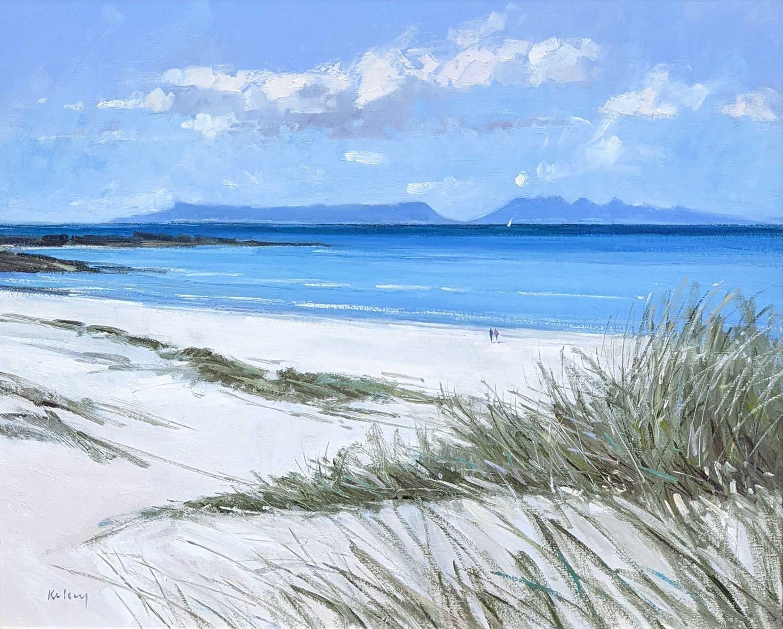 Robert Kelsey DA MUniv PAI FRSA, View from the Dunes, Arisaig