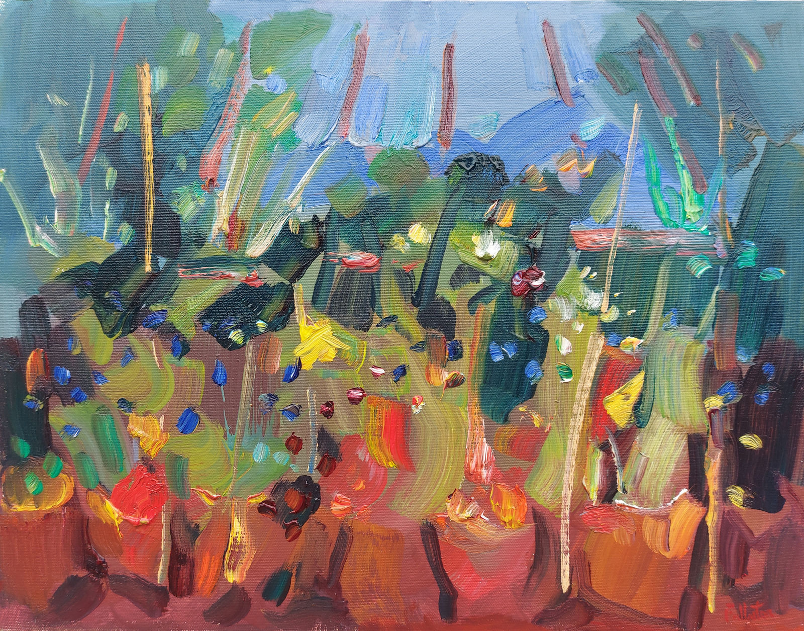 James Fullarton, Cornflower Beside Greenhouse