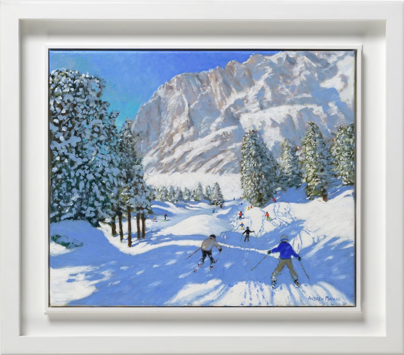 Andrew Macara RBA NEAC, Skiing towards the Dolomites, Val Gardena, Italy