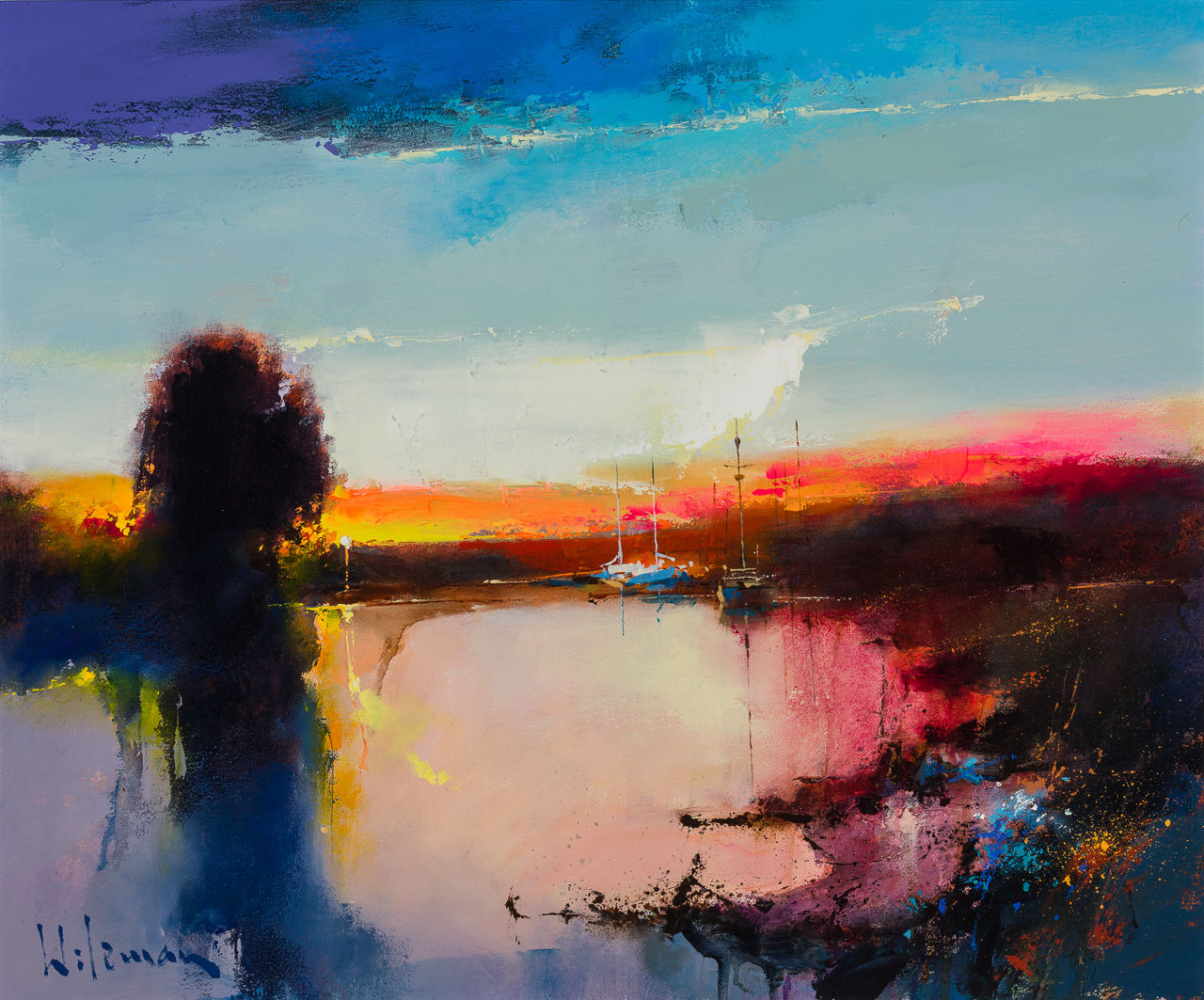 Peter Wileman FROI RSMA FRSA, The Warmth of The Sun, River Frome, Wareham