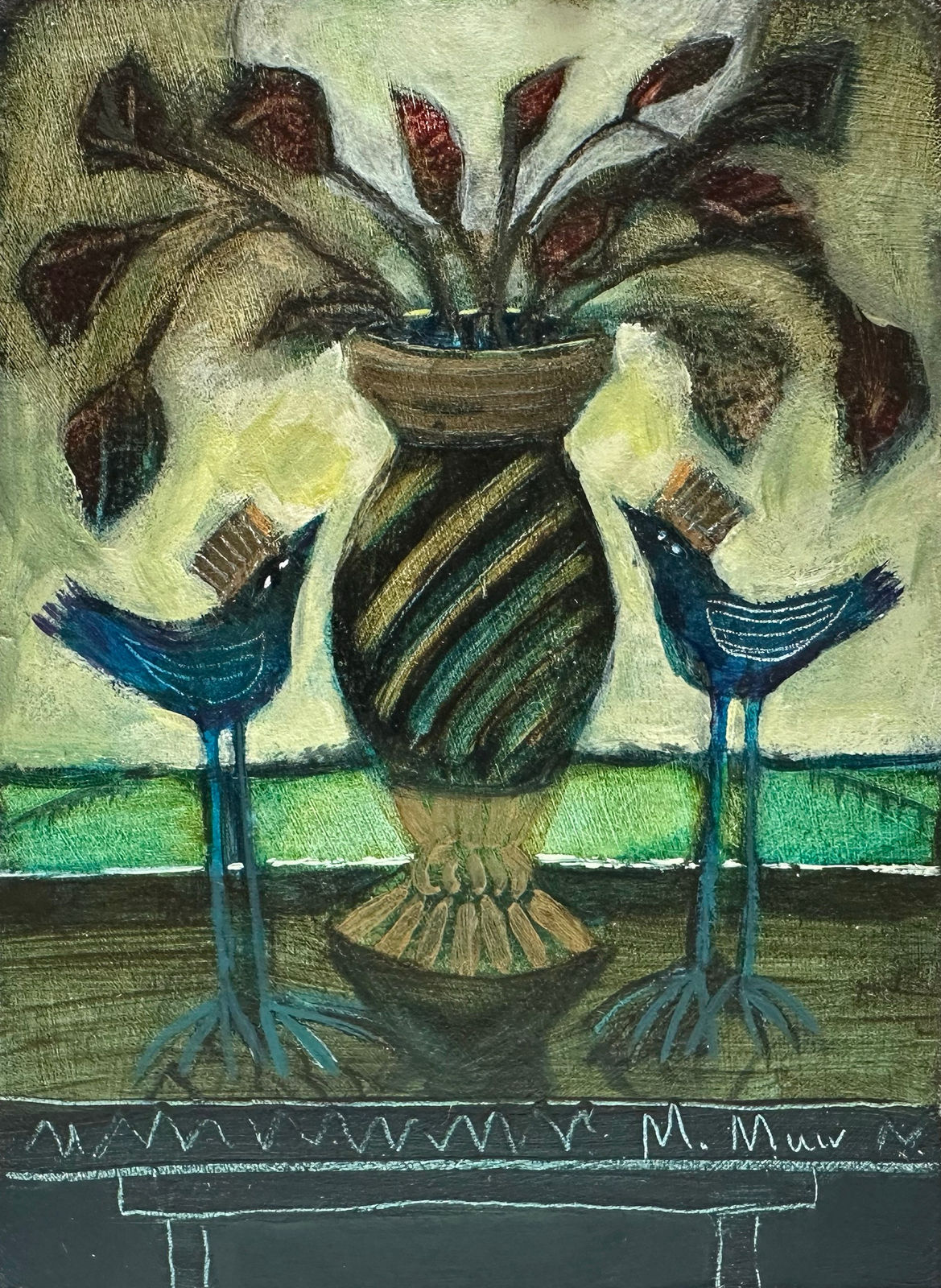 Morag Muir PAI RSW, Blue Birds