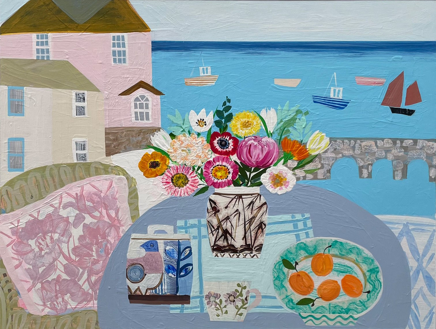 Emma Williams, Summer Flowers and Apricots St Ives