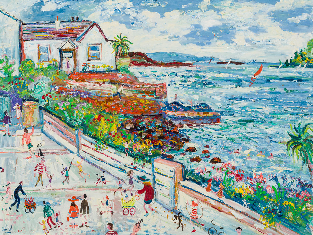 Simeon Stafford, The View From Marazion to the Mount