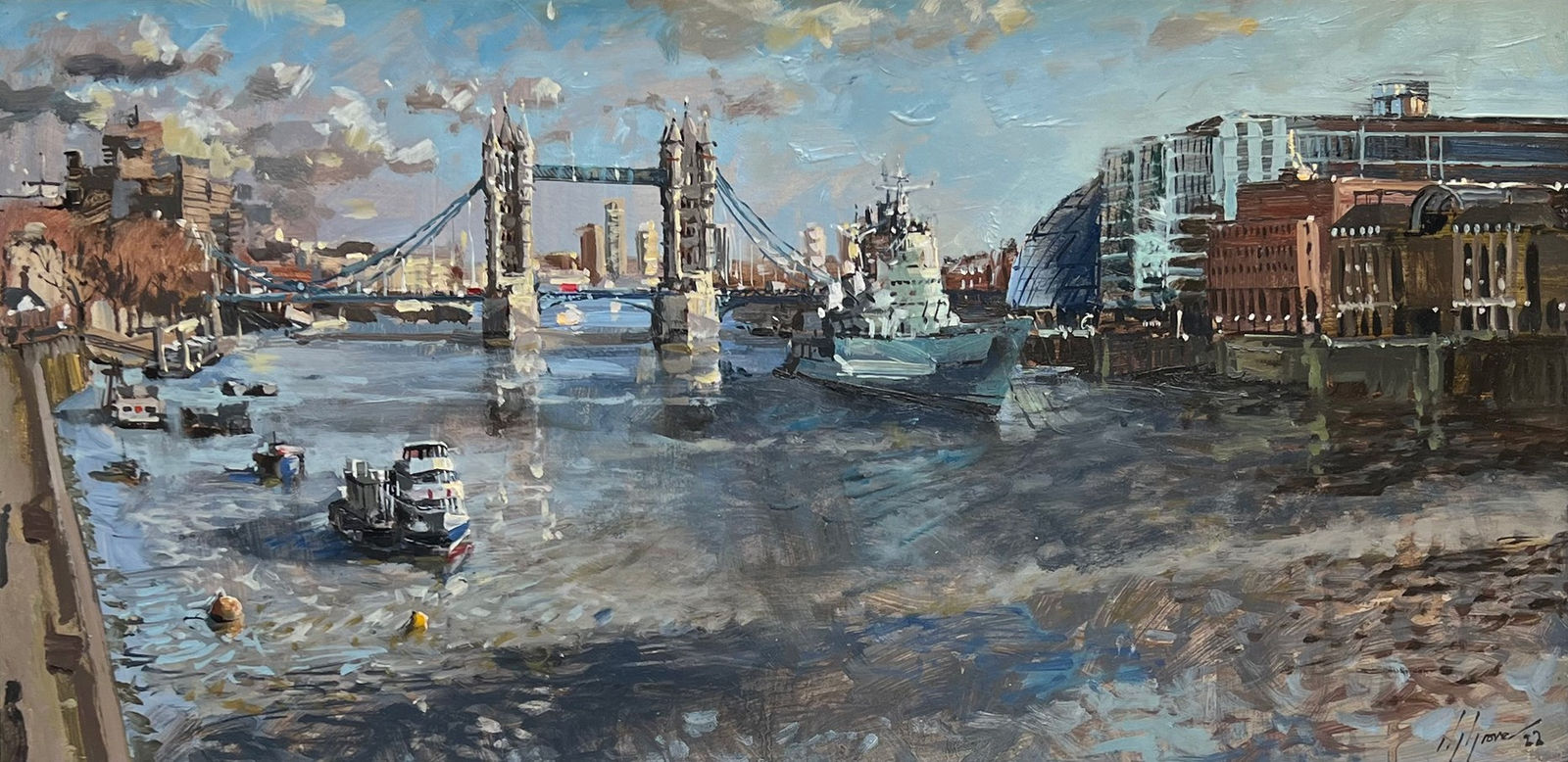 Nick Grove RSMA, Tower Bridge and HMS Belfast