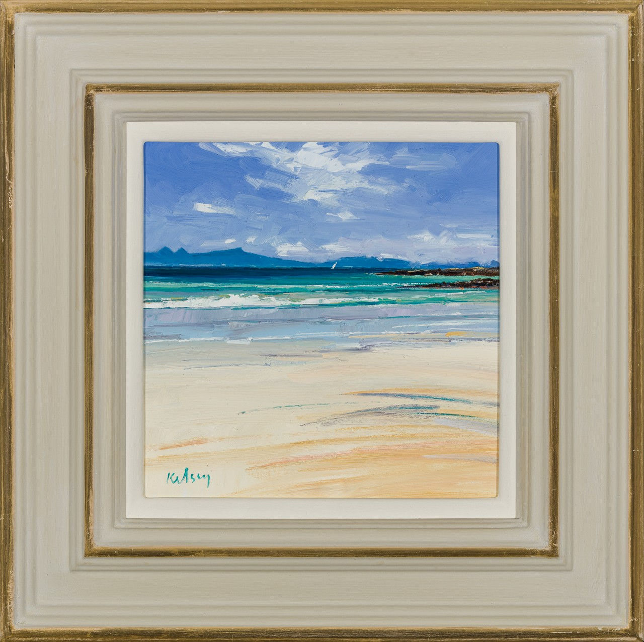 Robert Kelsey DA MUniv PAI FRSA, Small Isles from Ardnamurchan