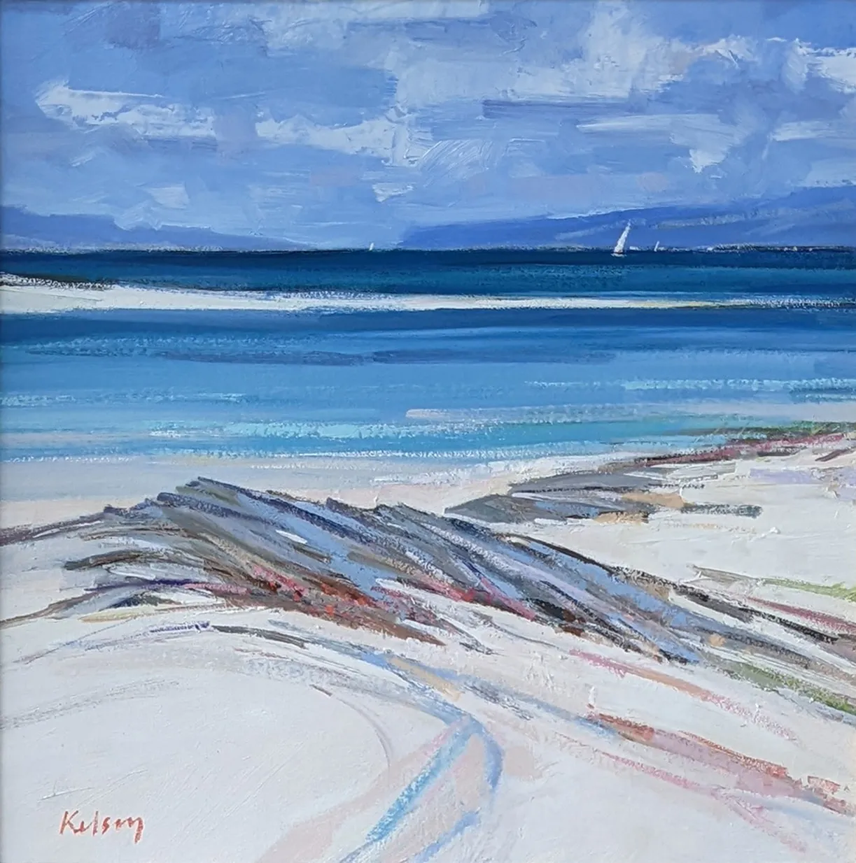 Robert Kelsey DA MUniv PAI FRSA, Sea Pinks, Iona