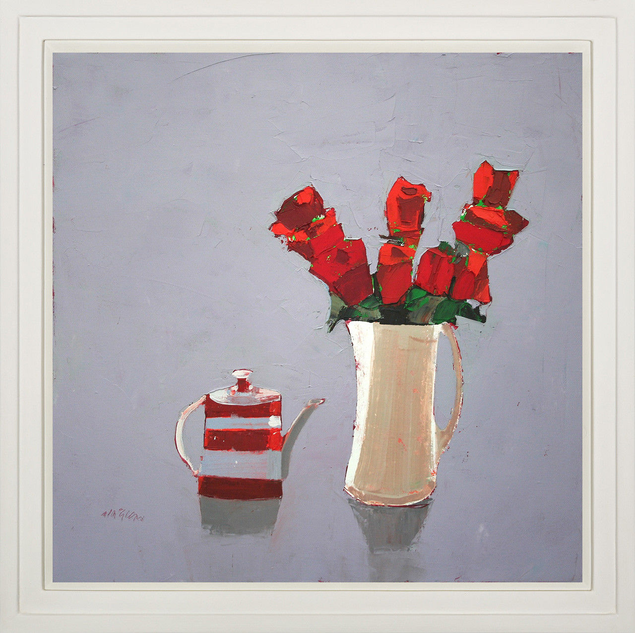 Mhairi McGregor RSW, Teapot and Roses