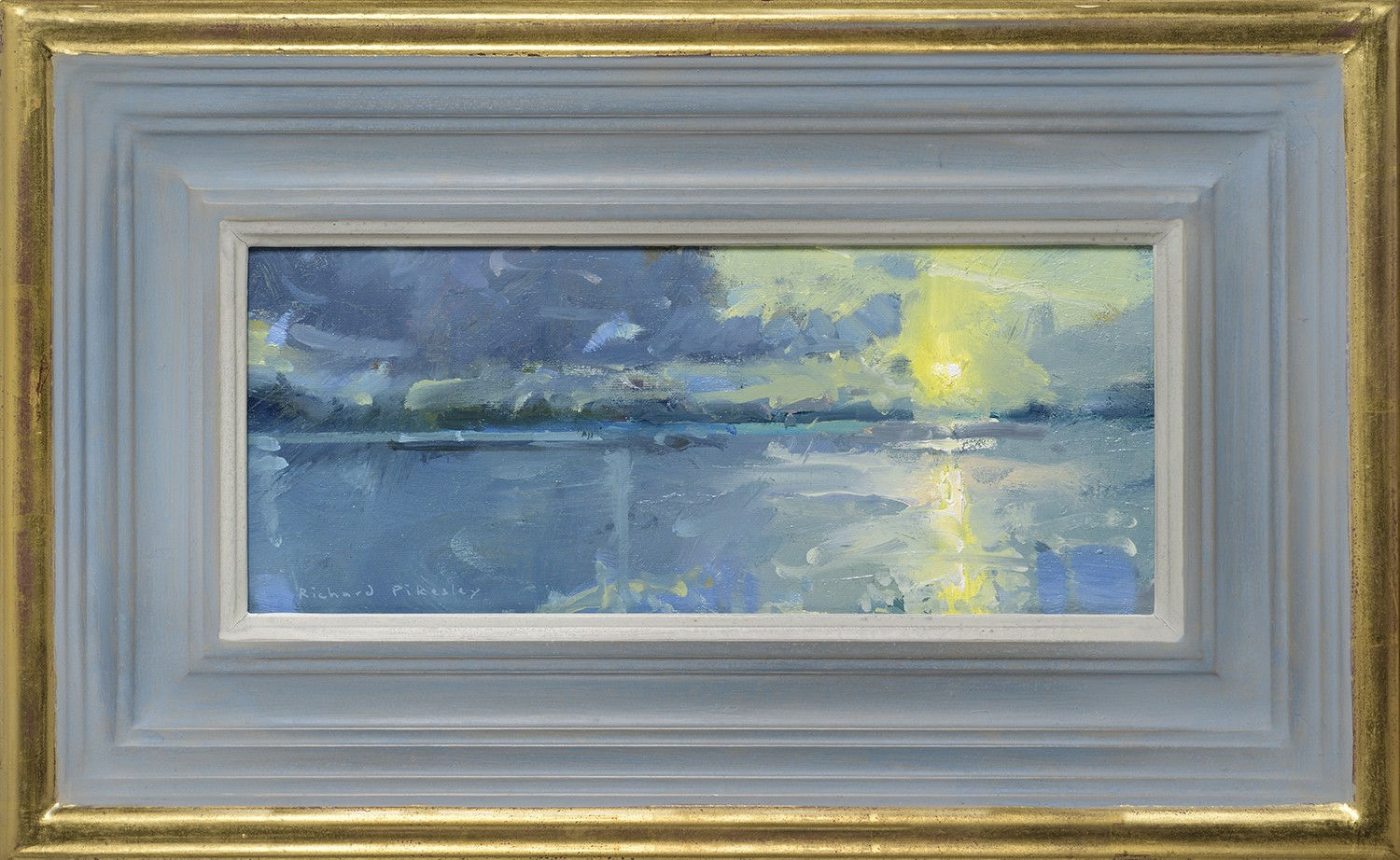 Richard Pikesley PPNEAC RWS, River in Spate, Last Sun