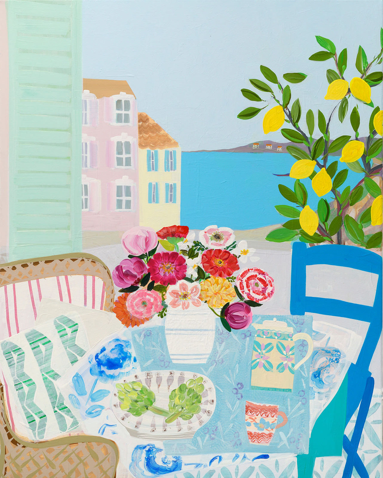 Emma Williams, Market Flowers and Artichokes Old Town Antibes, 2022
