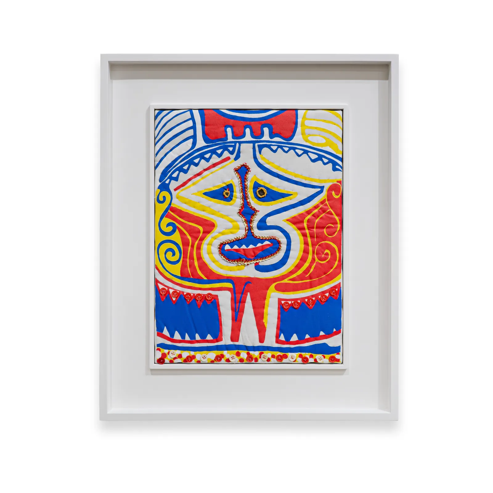 Pacita Abad (1946–2004), Red Mask on cloth 4, 1985