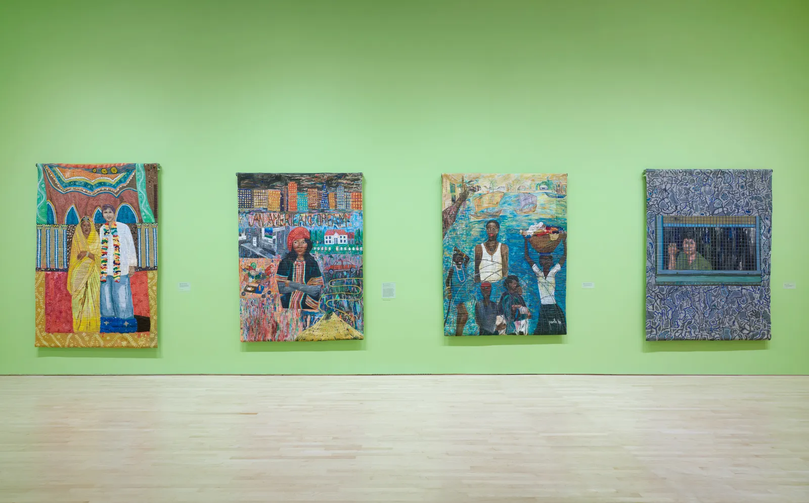 Pacita Abad (1946-2004), Haitians Waiting at Guantanamo Bay, 1994