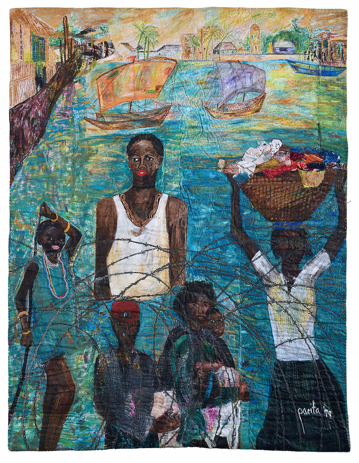 Pacita Abad, Haitians Waiting at Guantanamo Bay, 1994