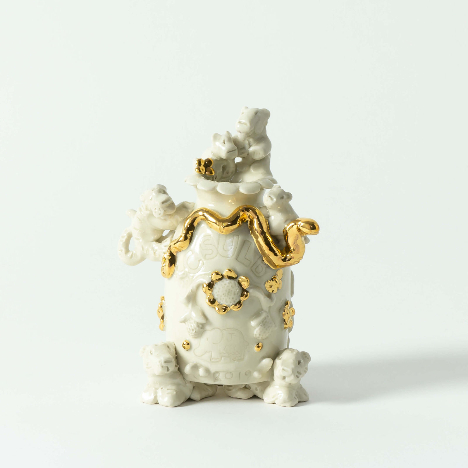 Jeffry Mitchell, Fragrant Bottles with Golden Alphabets, 2019