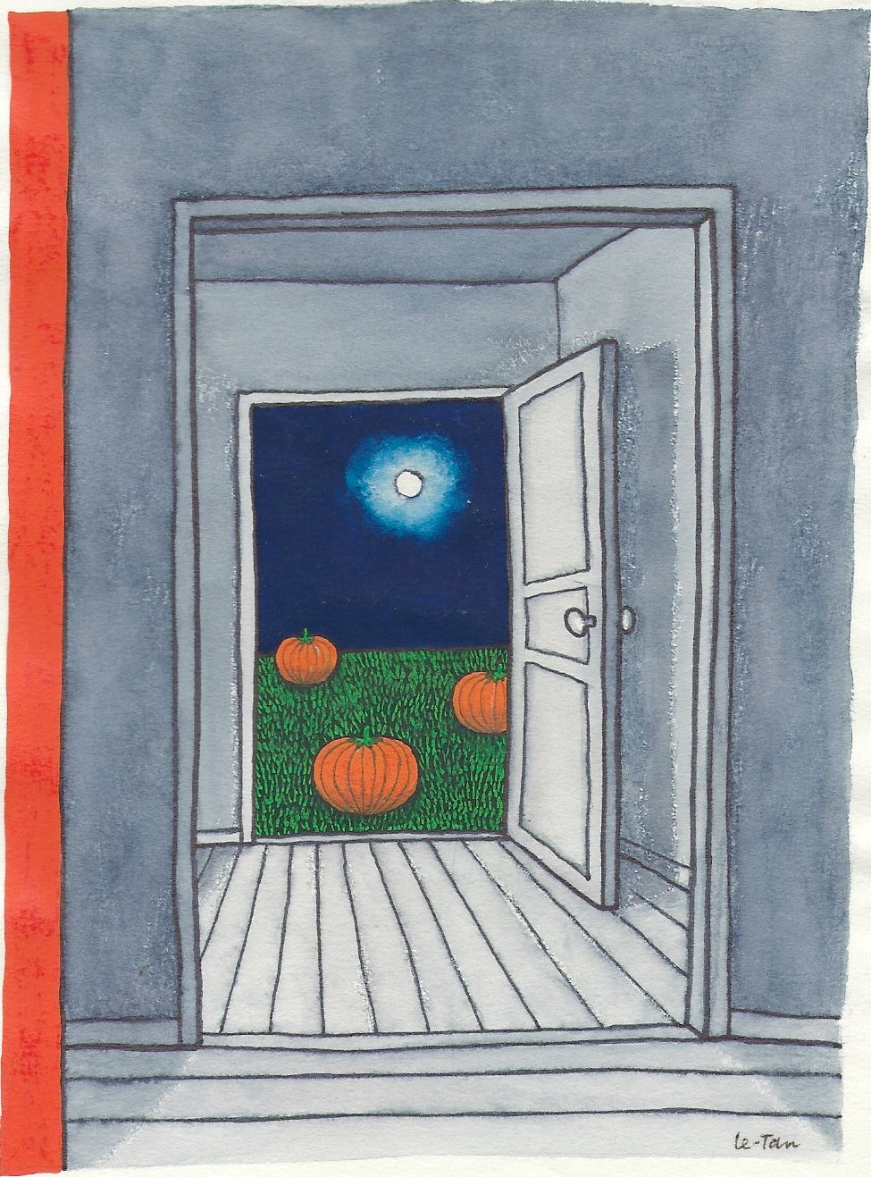 Pierre Le-Tan, Study for The New Yorker, 1974