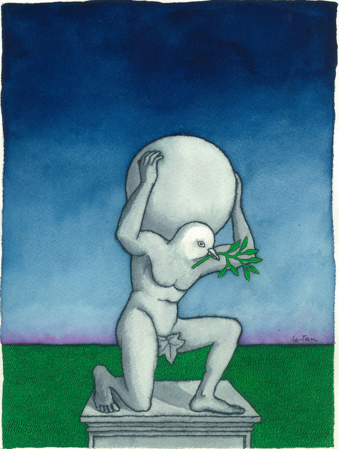 Pierre Le-Tan, Study for The New Yorker, 1960s