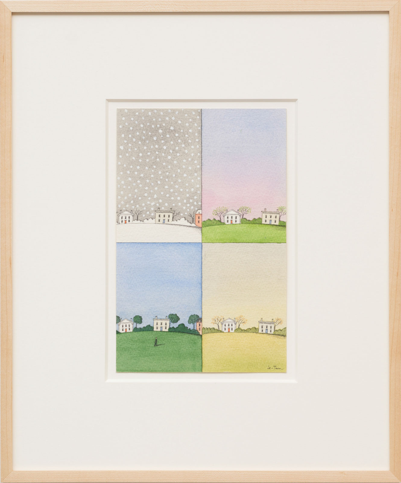 Pierre Le-Tan, Study for a Book Cover (Four Seasons), 1980s