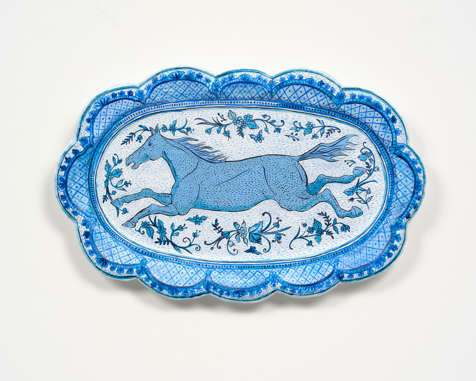 Mark Gagnon, Blue Horse Platter, 2025