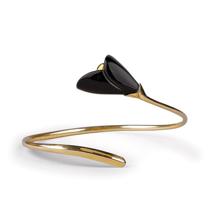 LLADRÓ, Heliconia Cuff. Black