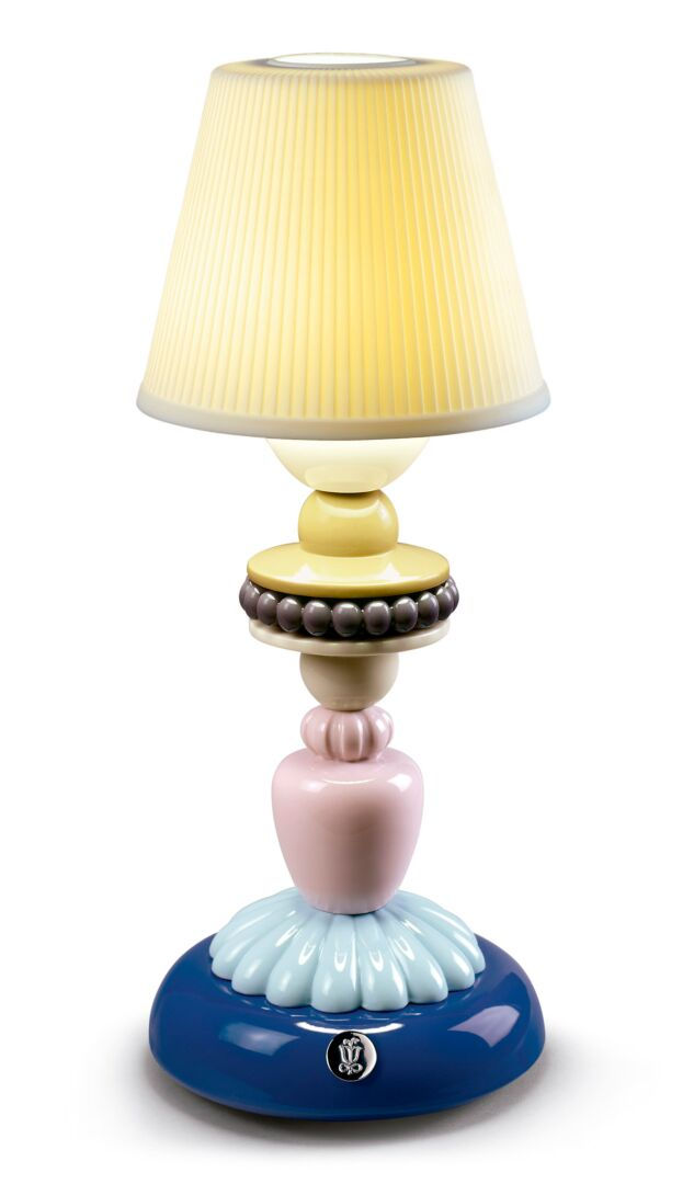 LLADRÓ, Sunflower Firefly Table Lamp. Blue