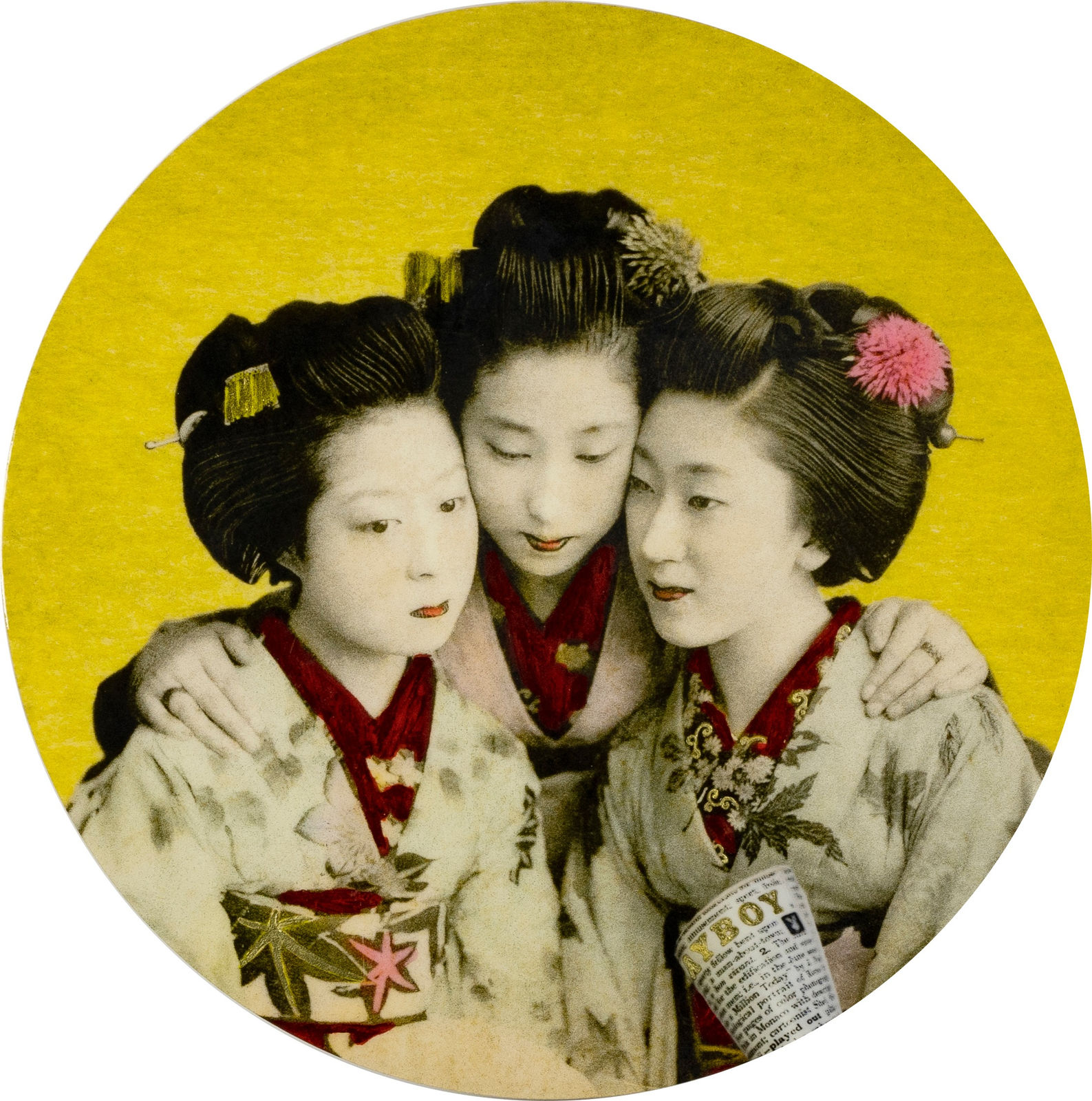 Gavin Mitchell British artist Playgirls Playboys Yellow Geisha Girls Playboy panel Turner Art Perspective Essex Art Gallery