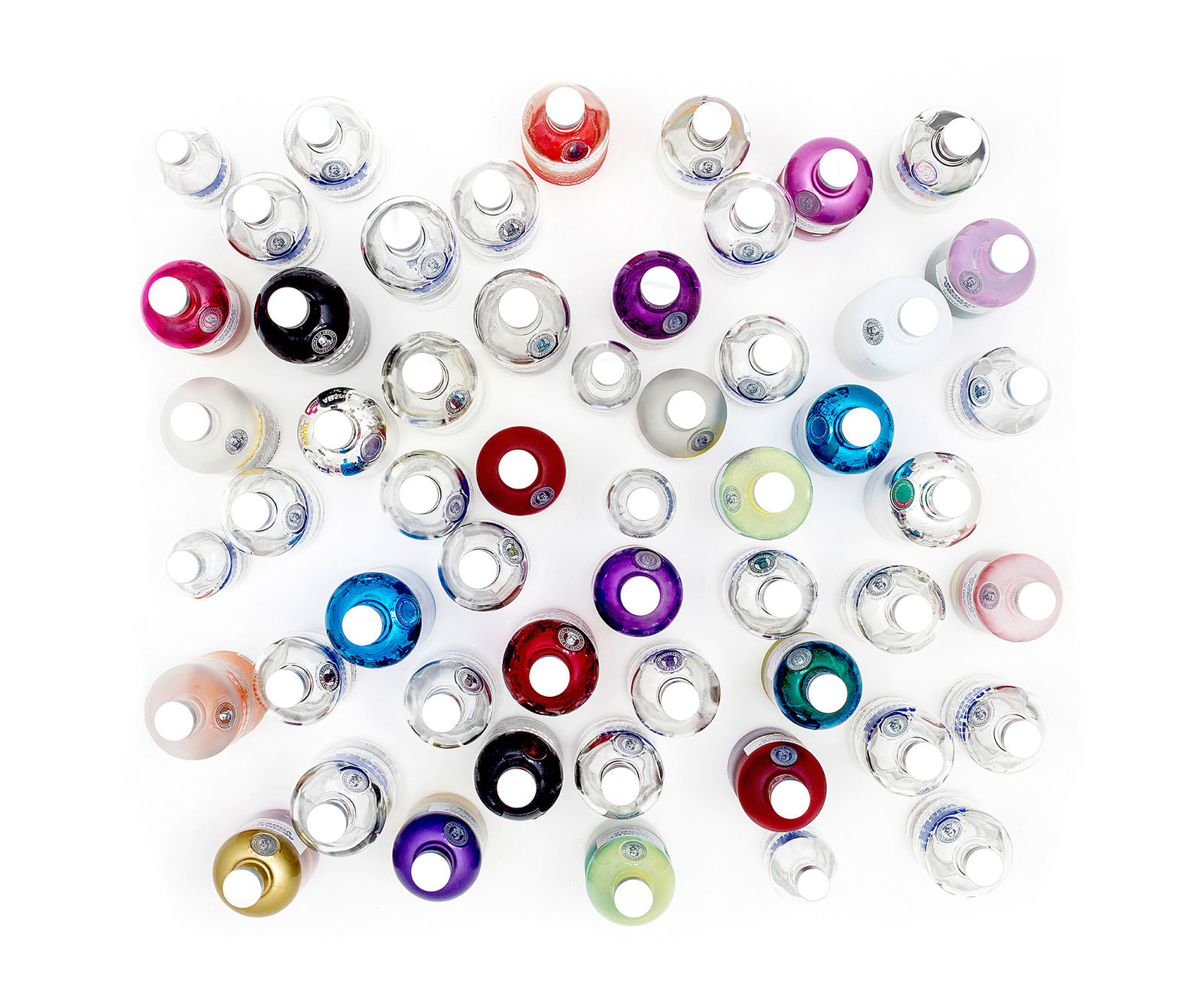 Mark Vessey Photograph Absolut Vodka bottles