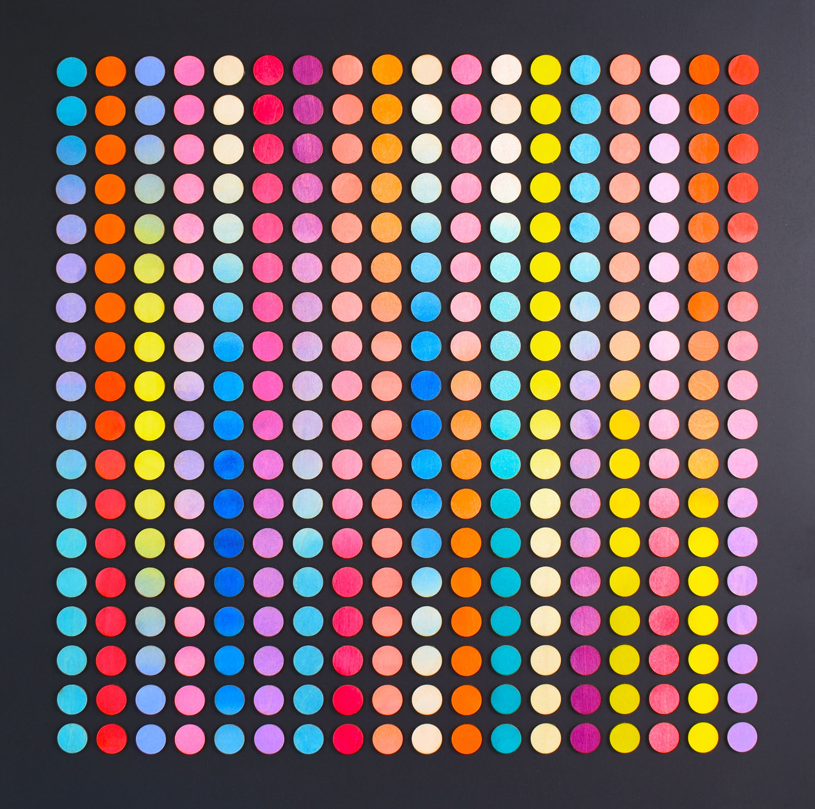 Amelia Coward, Ombre Dots on Black