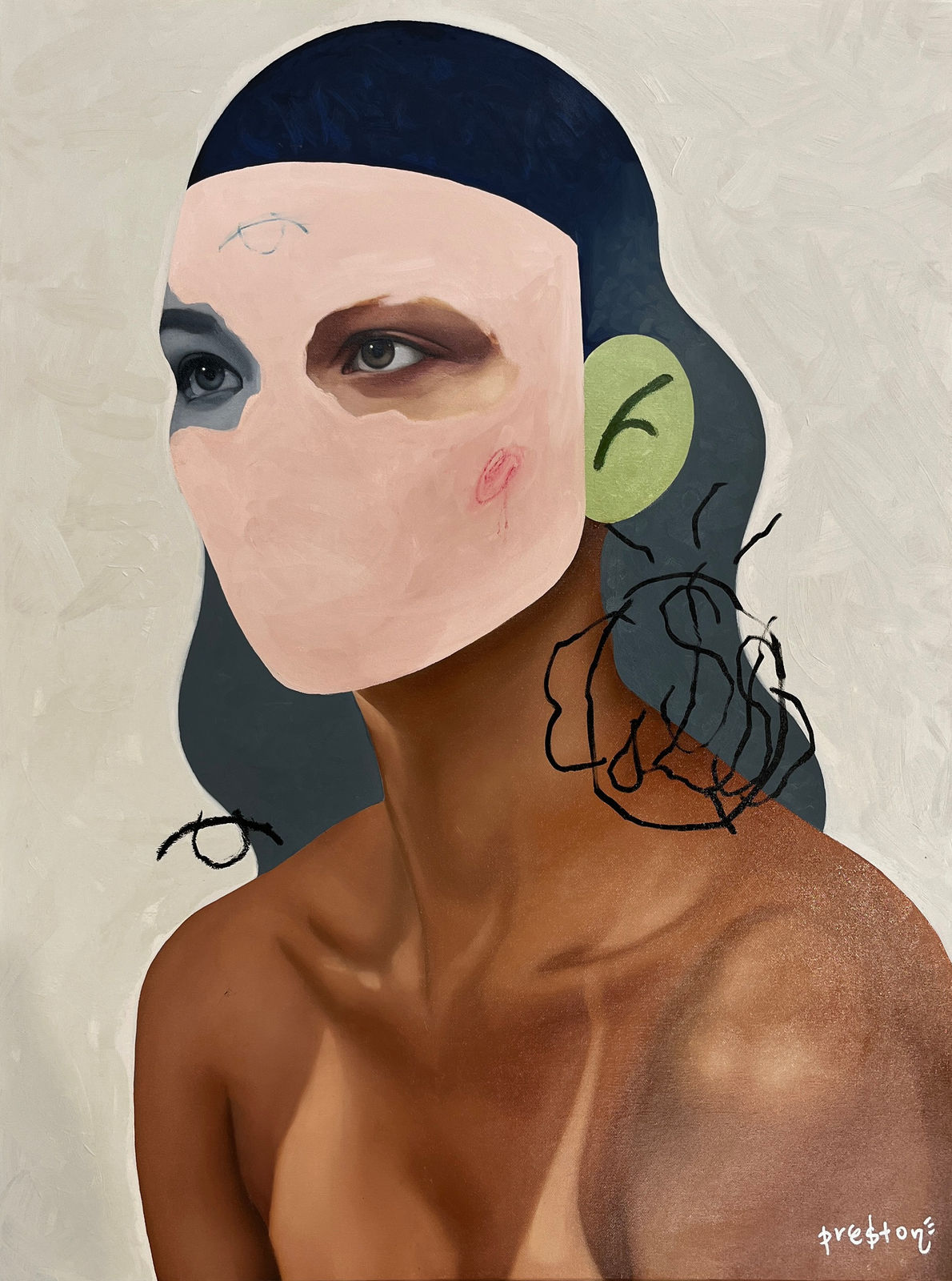 Preston Paperboy, Artist, Being Human, Oil, Acrylic, Original, Turner Art Perspective, TAP Galleries, Essex Art Gallery