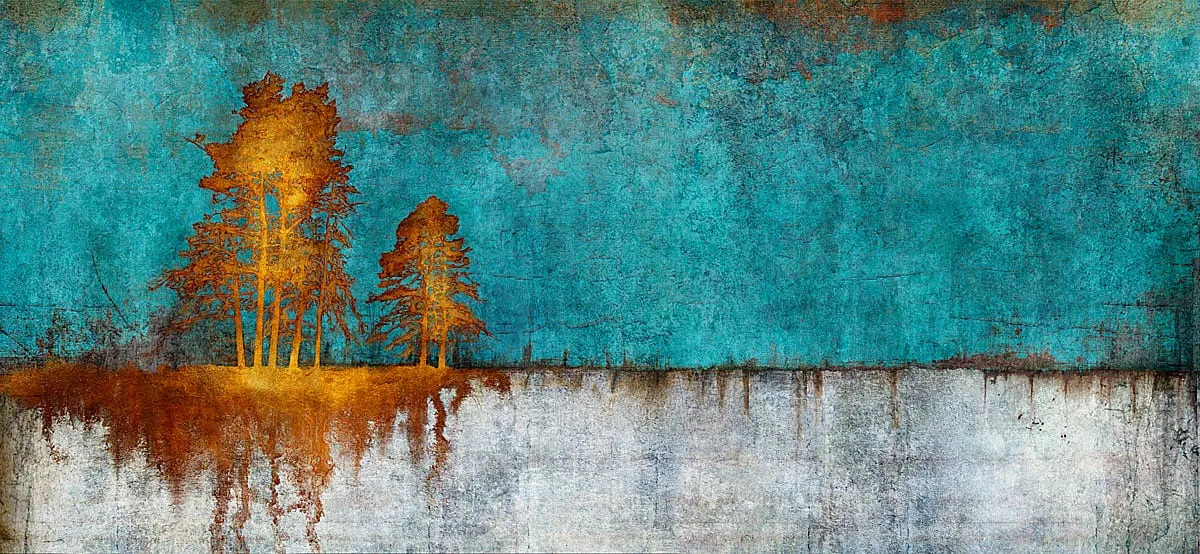 Mark Munroe-Preston, Artist, Tree scapes, Abstract, Blue, Orange, Artwork, Outdoors, Turner Art Perspective, Essex Chelmsford, Art Gallery