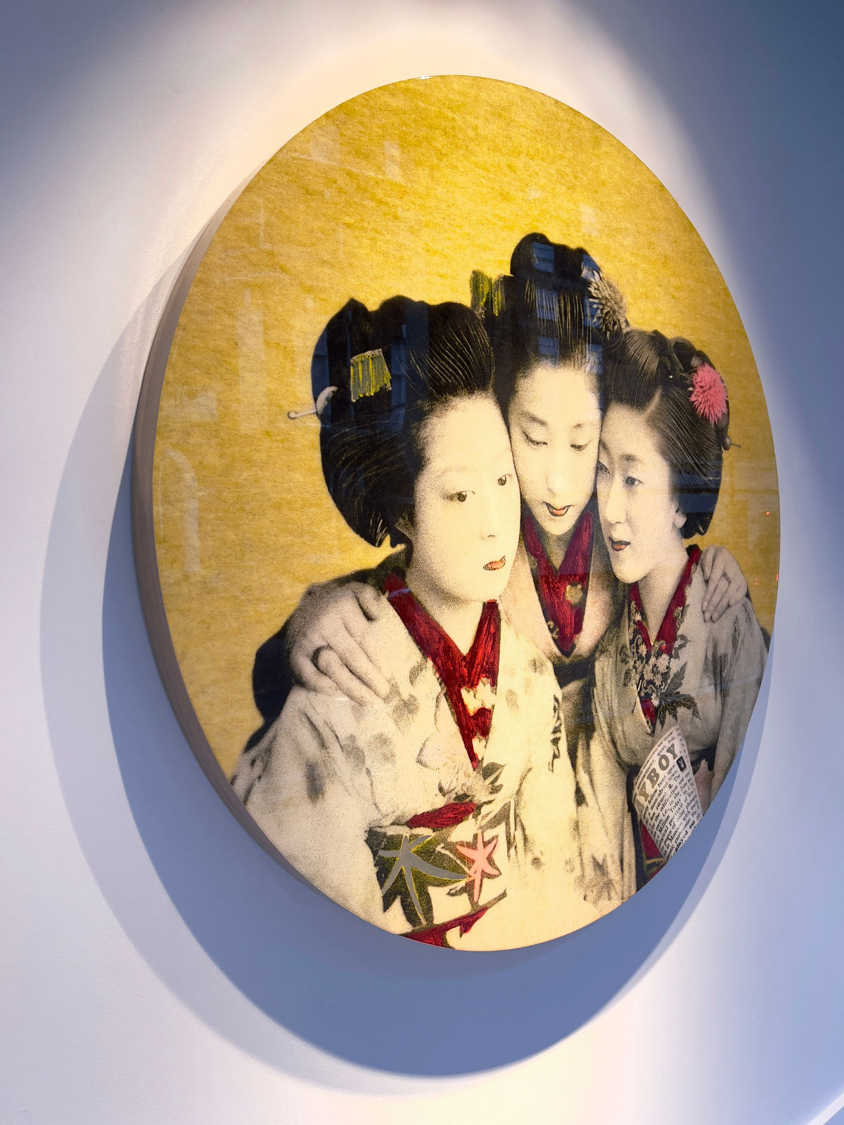 Gavin Mitchell British artist Playgirls Playboys Yellow Geisha Girls Playboy panel Turner Art Perspective Essex Art Gallery