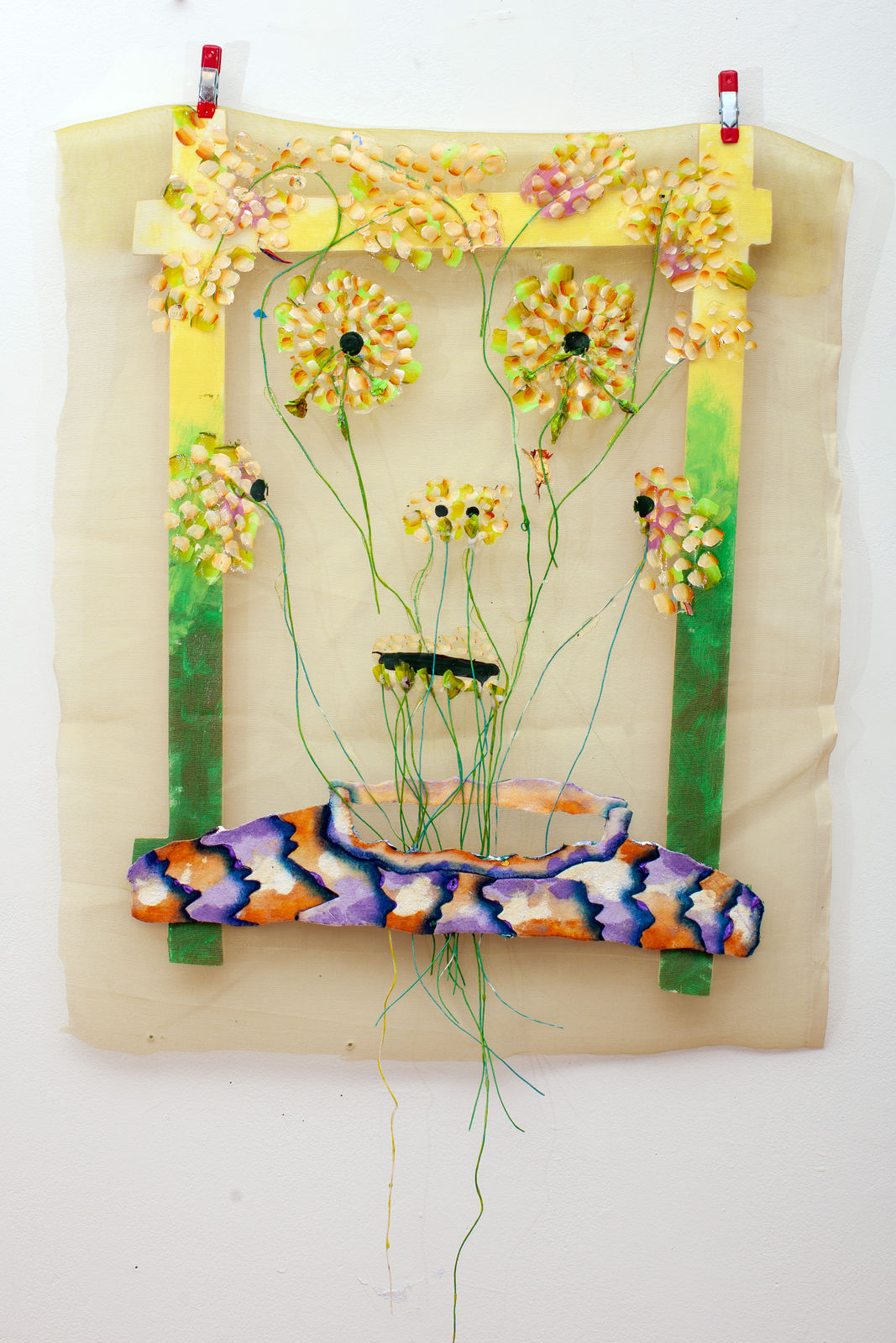 Erika Keck, Self Titled Portrait with Odd Flowers-3, UNDATED