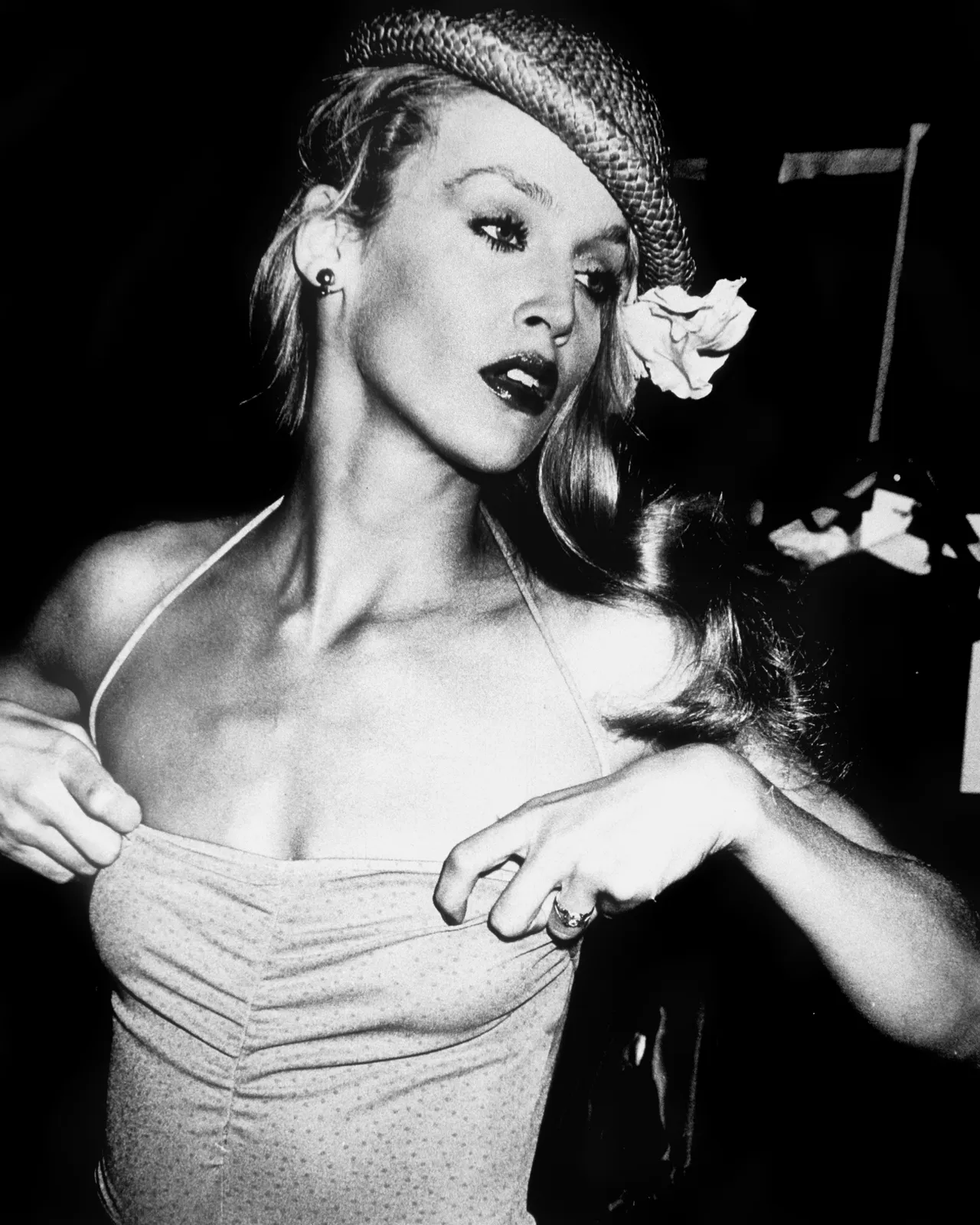 Rose Hartman, Jerry Hall Backstage, Krizia Fashion Show