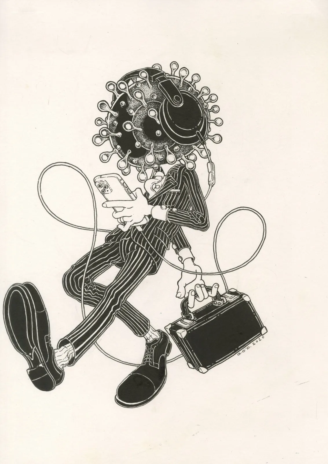 Carles García O'Dowd, Covid People: Commuter, 2020