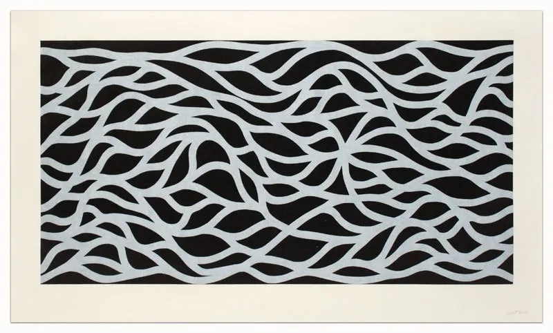 Sol LeWitt, Loopy Doopy, White on Black, 1999