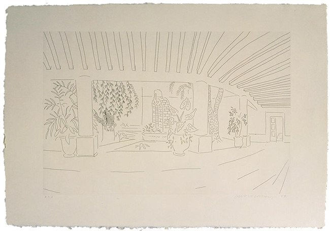David Hockney, Mexican Hotel Garden, 1984