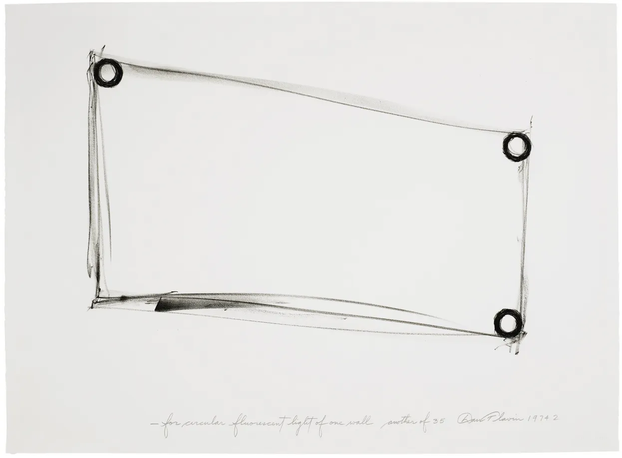 Dan Flavin, For One Walled Circular Fluorescent Light (to Heiner Friedrich): 2, 1974
