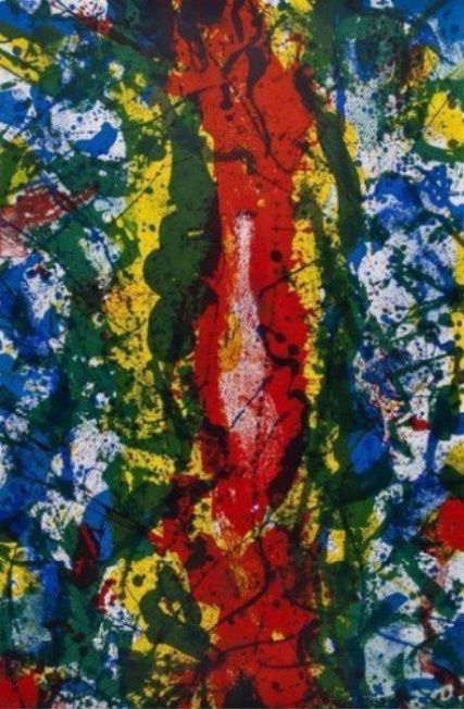 Sam Francis, Untitled (red down center), 1990