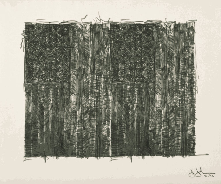 Jasper Johns, Two Flags, 1972