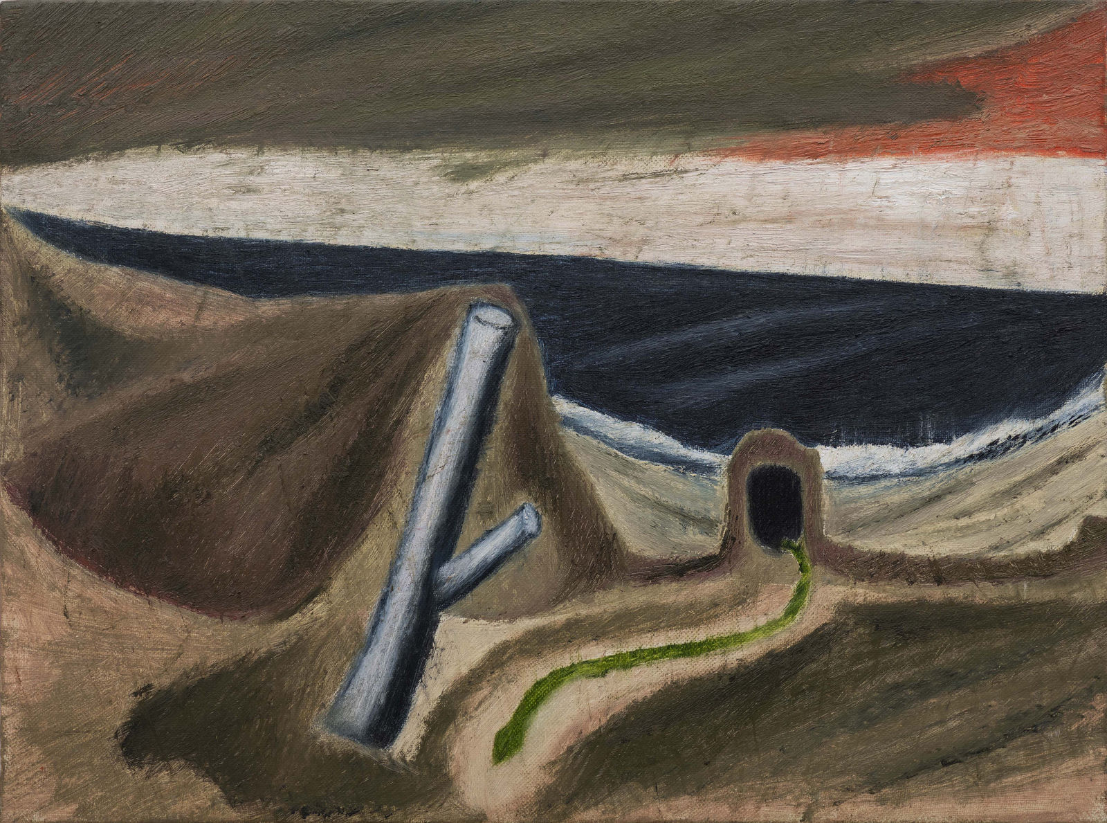 Atul Dodiya, Indigo Sea, 2019