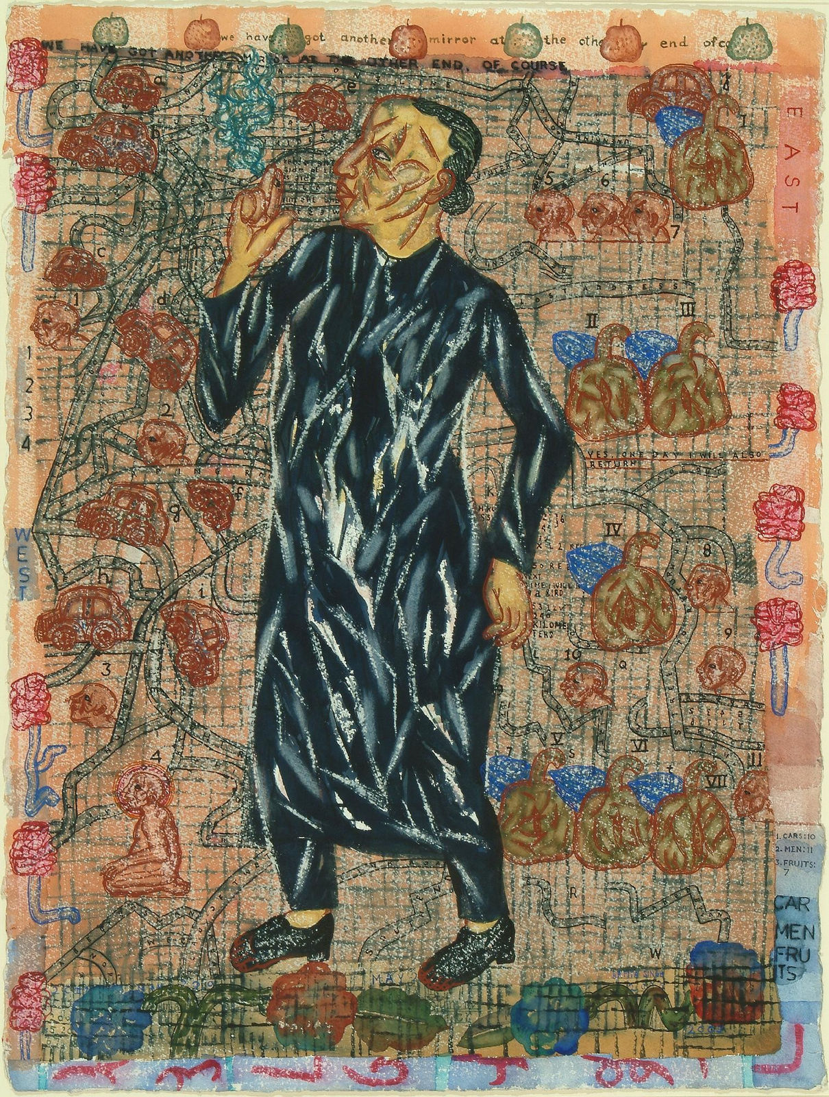 Arpita Singh, Woman Smoking, 2005