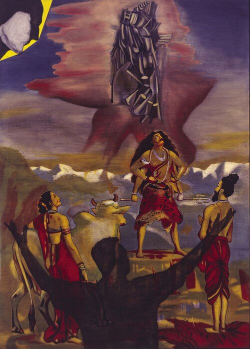 Atul Dodiya, Gangavataran: after Raja Ravi Verma, 1998