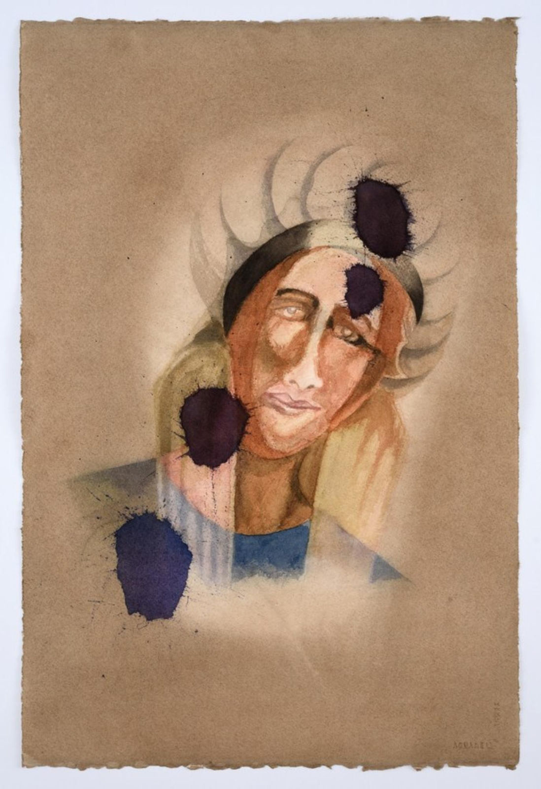 Atul Dodiya, Untitled - V (Santiniketan Girlfriend), 2016