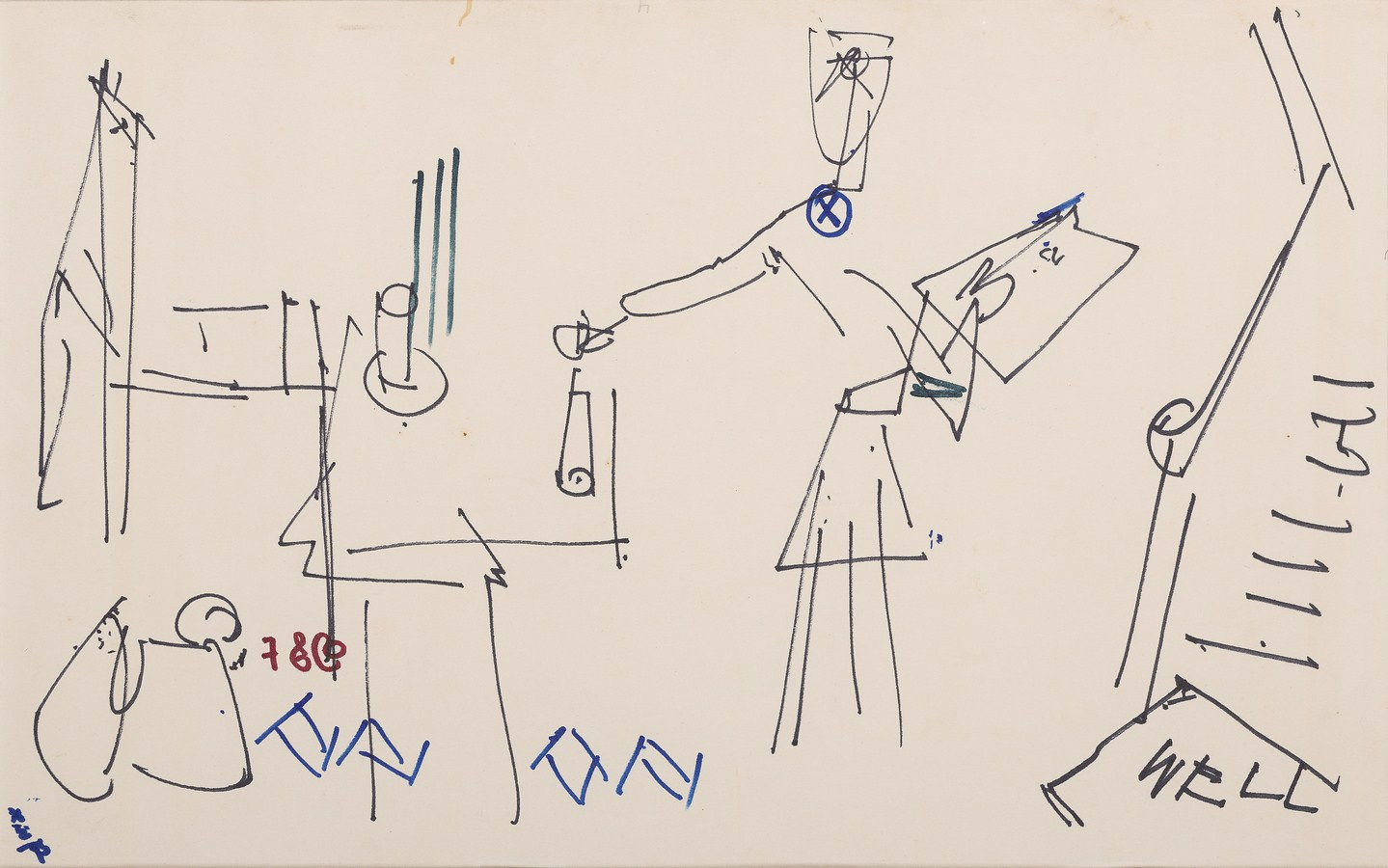 Benode Behari Mukherjee, Figuer with table