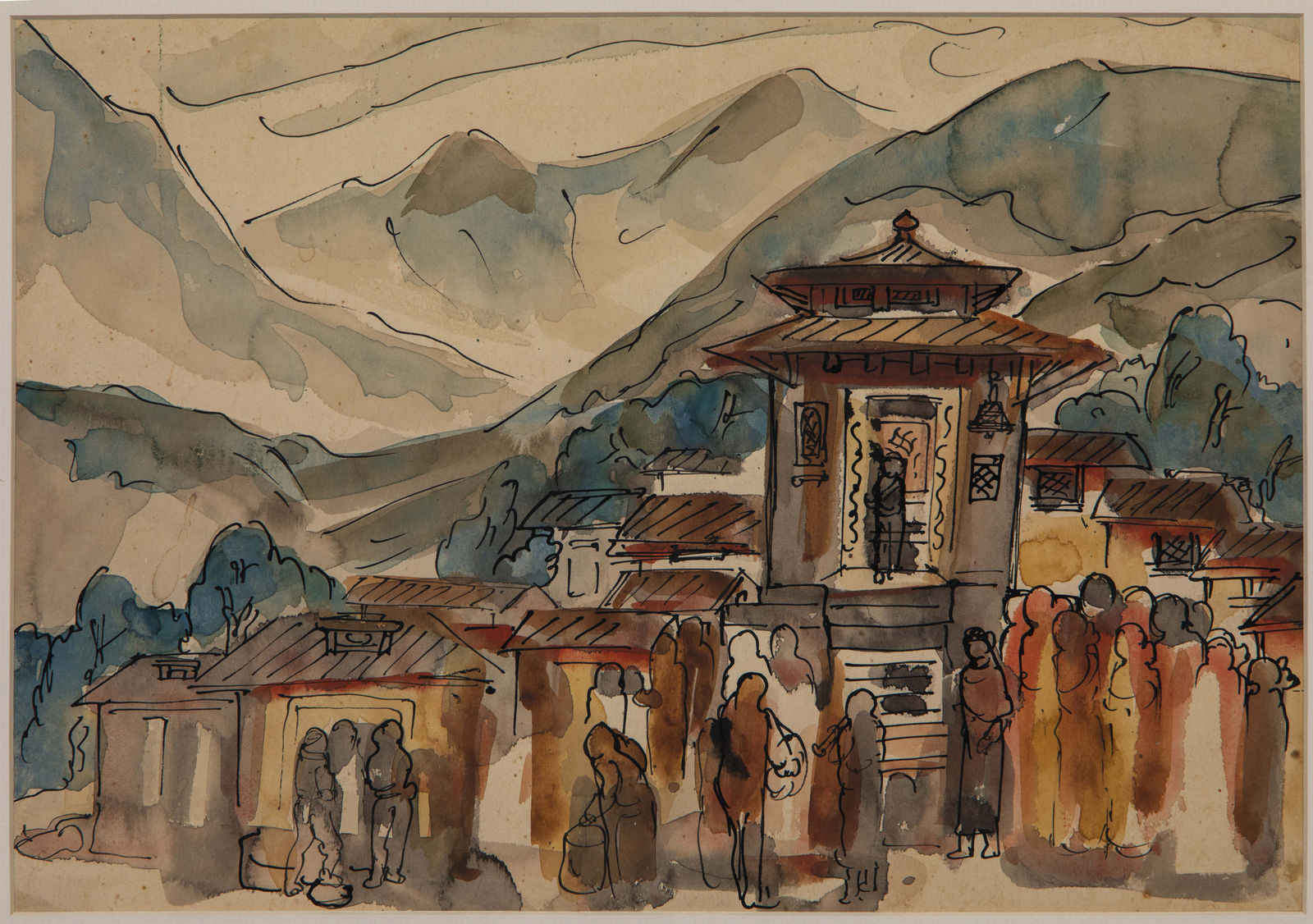 Benode Behari Mukherjee, Nepal - done in Mussorie, 1952
