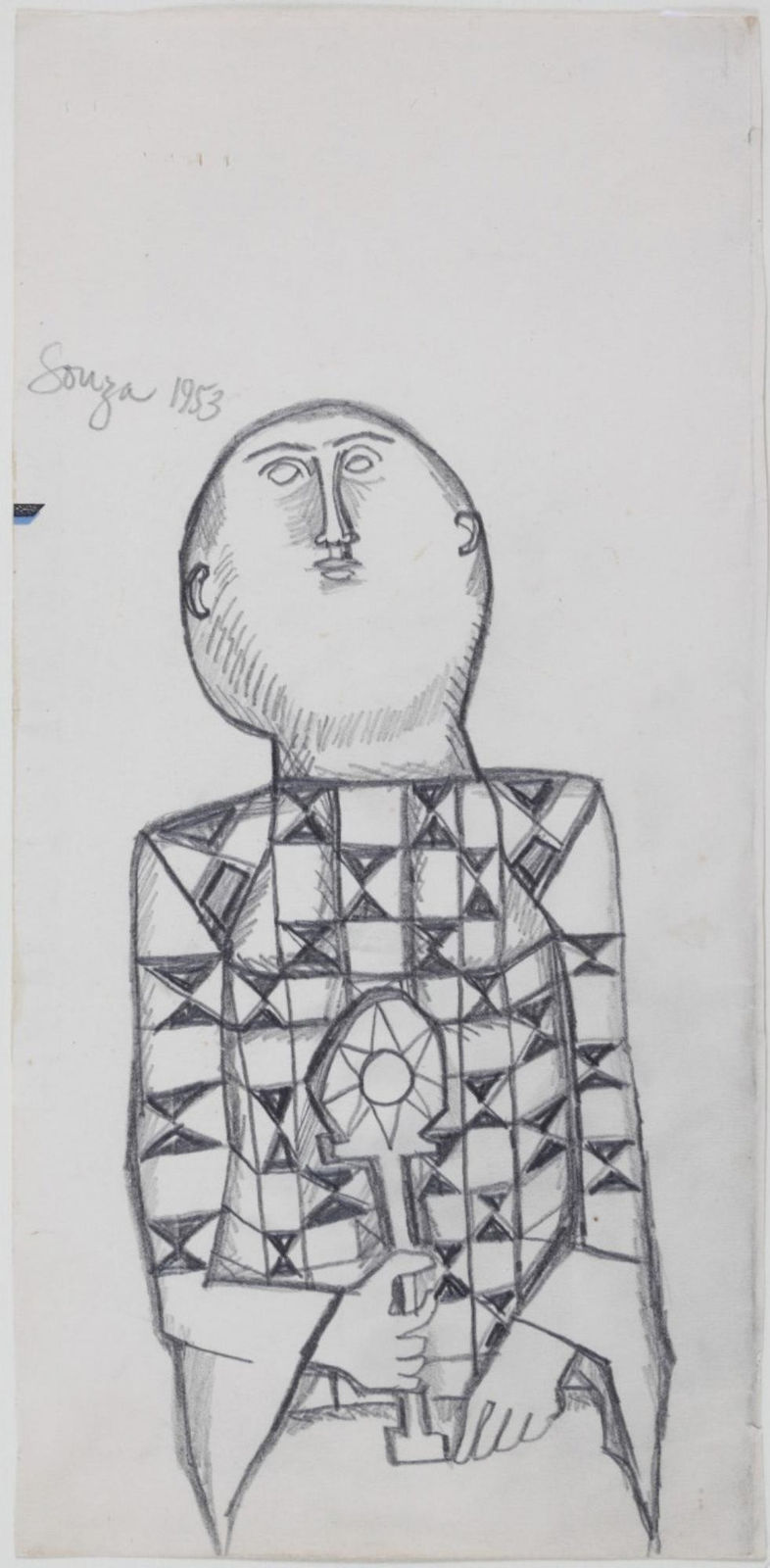 F.N. Souza, Untitled - Priest with Monstrance,, 1953