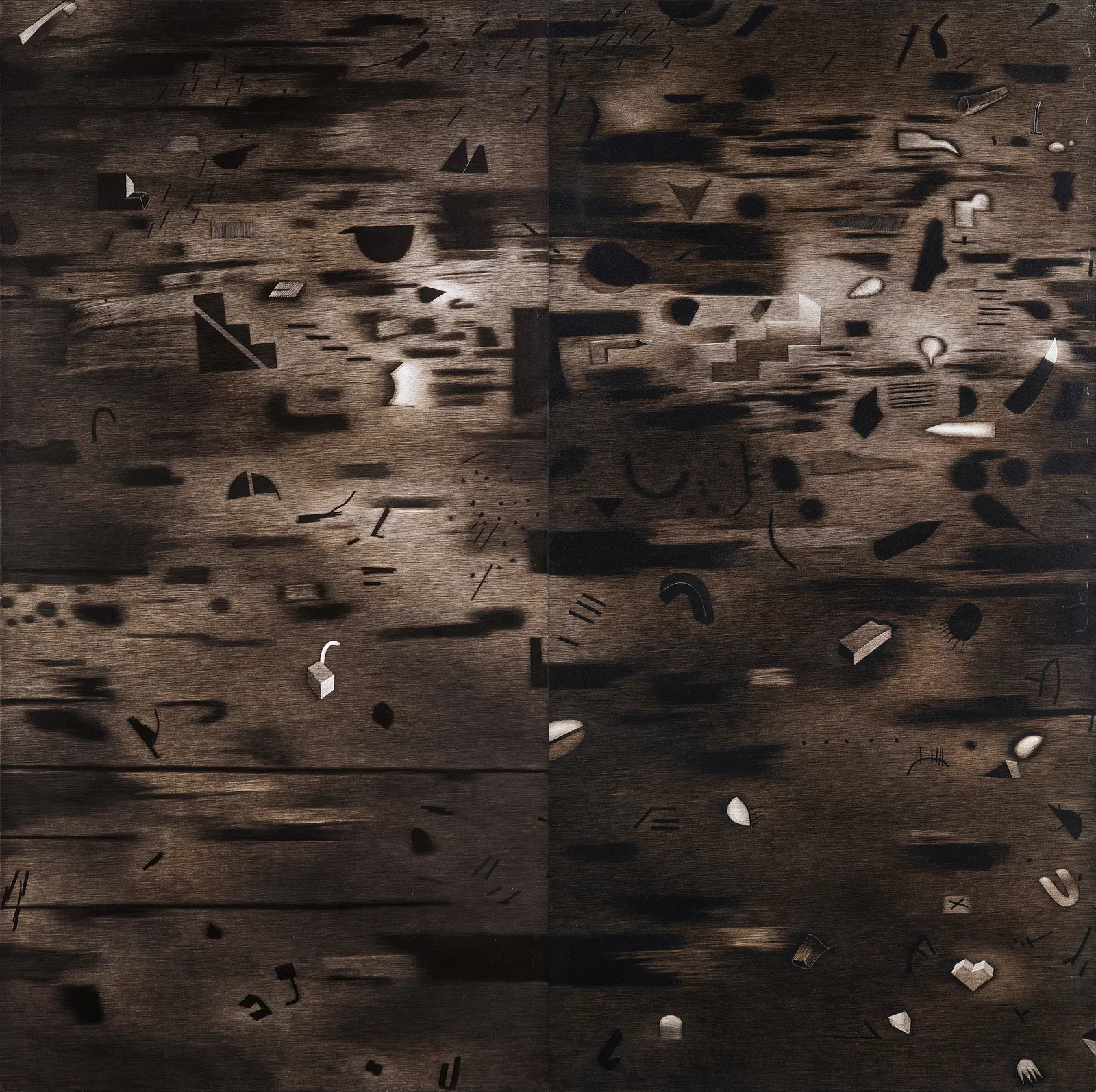 Rameshwar Broota, Untitled (diptych), 2023