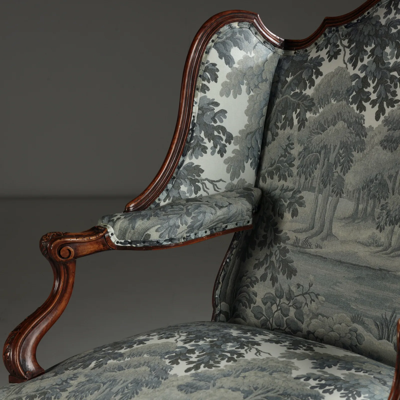 Bergère Armchair & Stool, c.1880