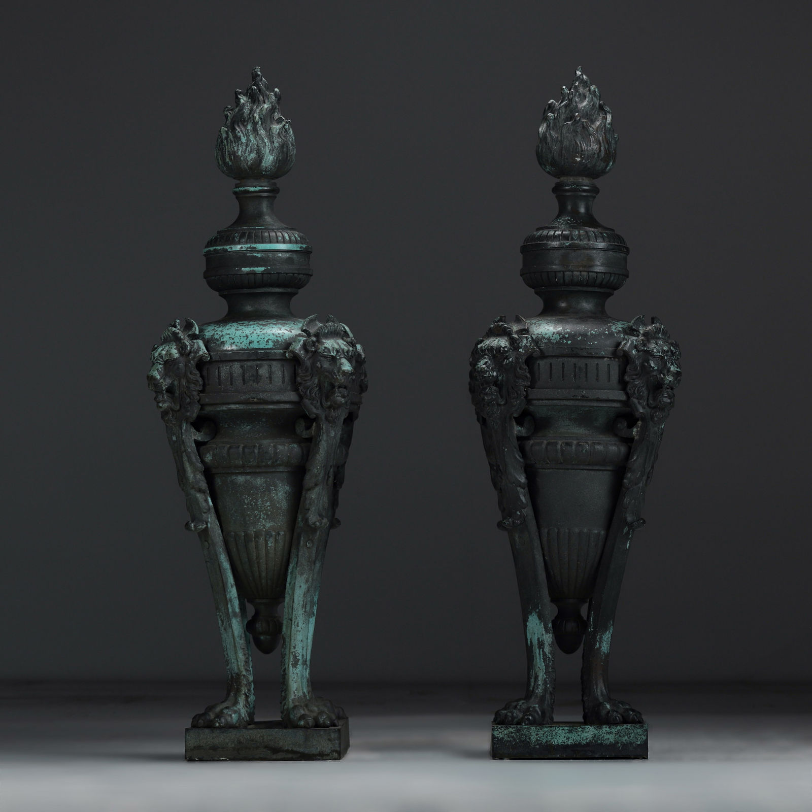 Bronze Empire Urns, c.1810 (SOLD)